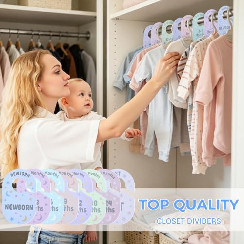Baby Closet Dividers 8 Pack Double-Sided Nursery Clothes Organizer - image 2