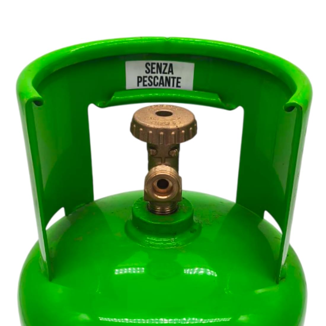 nr° 3 Bombole neutre vuote - capacità 7 Lt - per stoccaggio gas refrigerante - completa di valvola monofase (gas) uscita 21,7 x 1/14 destro - Usate quasi nuove