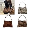 GMBYLBY Élégant Mode Imprimé Léopard Sac à Bandoulière Pour Utilisation Quotidienne Cuir PU Sac Slouchy Décontracté Sous les bras Sac à main Pratique PU, marron #4