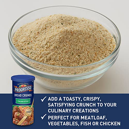 Image of Progresso Bread Crumbs, Italian Style, Cooking Ingredient, 15 oz (Pack of 2)