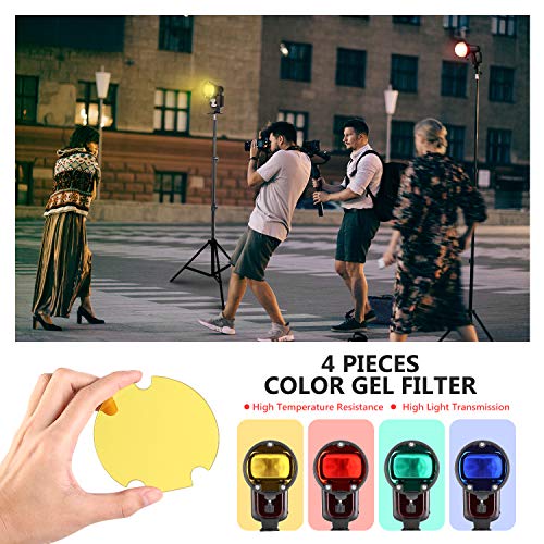 Image of NEEWER Flash Speedlite Accessories Kit with Magnetic Flash Bracket Adapter, Dome Diffuser, Grid, 4 Color Filters for NEEWER Q3 Strobe TT560 NW600 NW620 NW635II NW645II NW665 NW670 NW700 750II, NS-HC