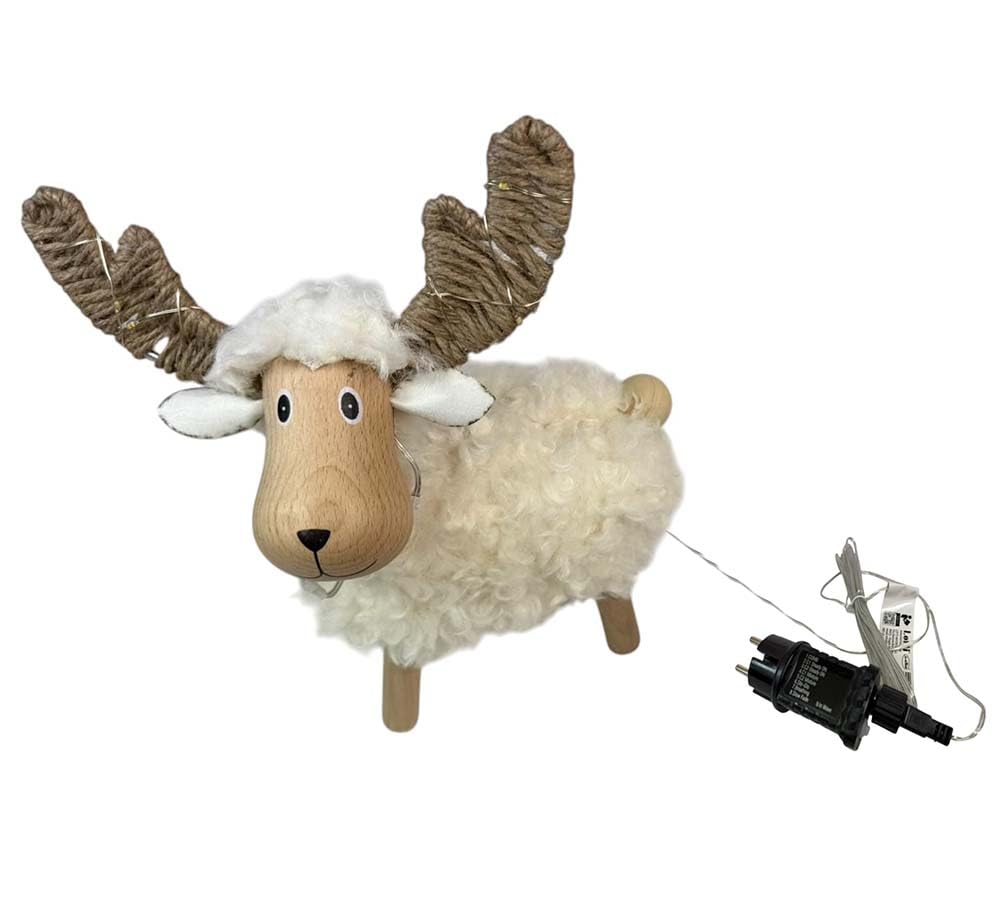Lotti Pecorenna Luminosa H 45 Decorazioni Addobbi Natale