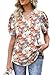 Floral Tops for Women Dressy Casual Summer Hawaiian Shirts Puffy Short Sleeve Tshirts M