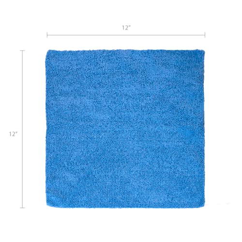 Eurow Reusable Microfiber Cleaning And Drying Wipes With Dispenser Box, 200Gsm, 12 By 12 Inches, Pack Of 50 #TOP5