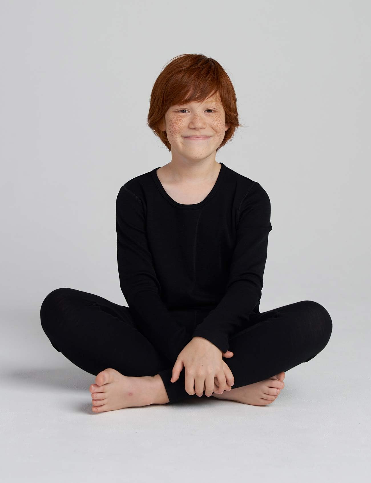 LAPASA 100% Lana Merino Maglia/Calzamaglia Bambini Strato Base Leggings Intimo Termico Pantaloni Canottiera Unisex 5-13 Anni K13 K14