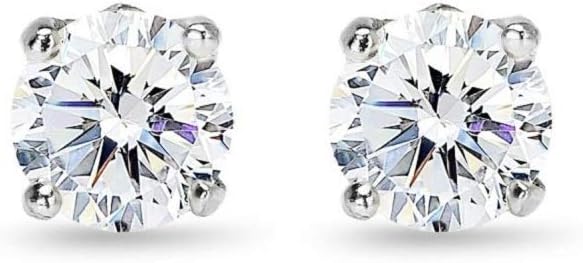 2.00ct Brilliant Round Cut, VVS1 Clarity, Colorless Moissanite Diamond, 925 Sterling Silver Earring, Ice Crushed Stud Earrings, Anniversary Ring, Birthday Gift, Dress Earring, Daily Wear