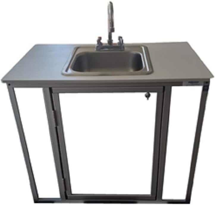 Monsam PSE-2007 White Preschool and Childcare Single Basin Portable Sink, 32" Length x 18" Width x 30-1/4" Height