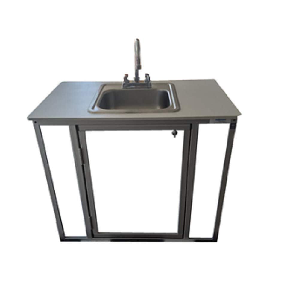 Monsam PSE-2007 White Preschool and Childcare Single Basin Portable Sink, 32" Length x 18" Width x 30-1/4" Height