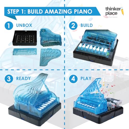 Image of Amazing Piano DIY Kit | Build, Learn & Play | STEM Toy for Kids Age 8+ | Sound Learning Kit with AR Experience | Fun Educational Game