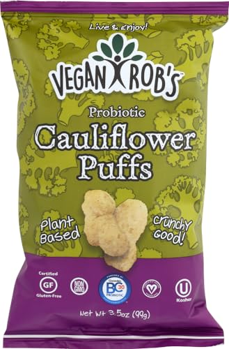 Vegan Rob's Plant Based Probiotic Cauliflower Puffs Certified Gluten Free
