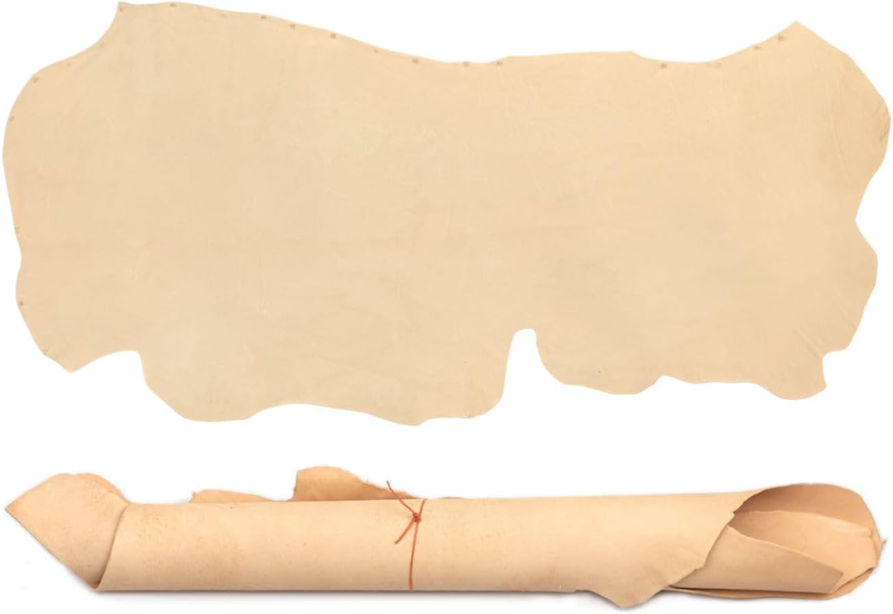 Oak Cowhide Sides Leather Hides Extra Large - Genuine Leather A Grade Cow Hide 2-3 oz - 25-30 Square Feet (2-3 oz)