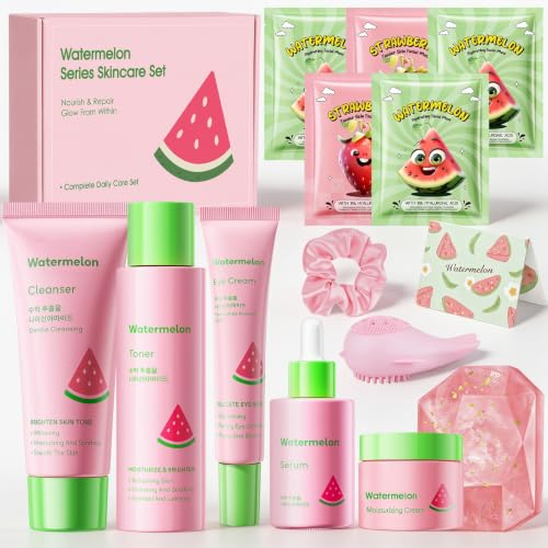 Image of Watermelon Skin Care Sets For Teenage Girls Gifts - 14 PCS Skincare Set