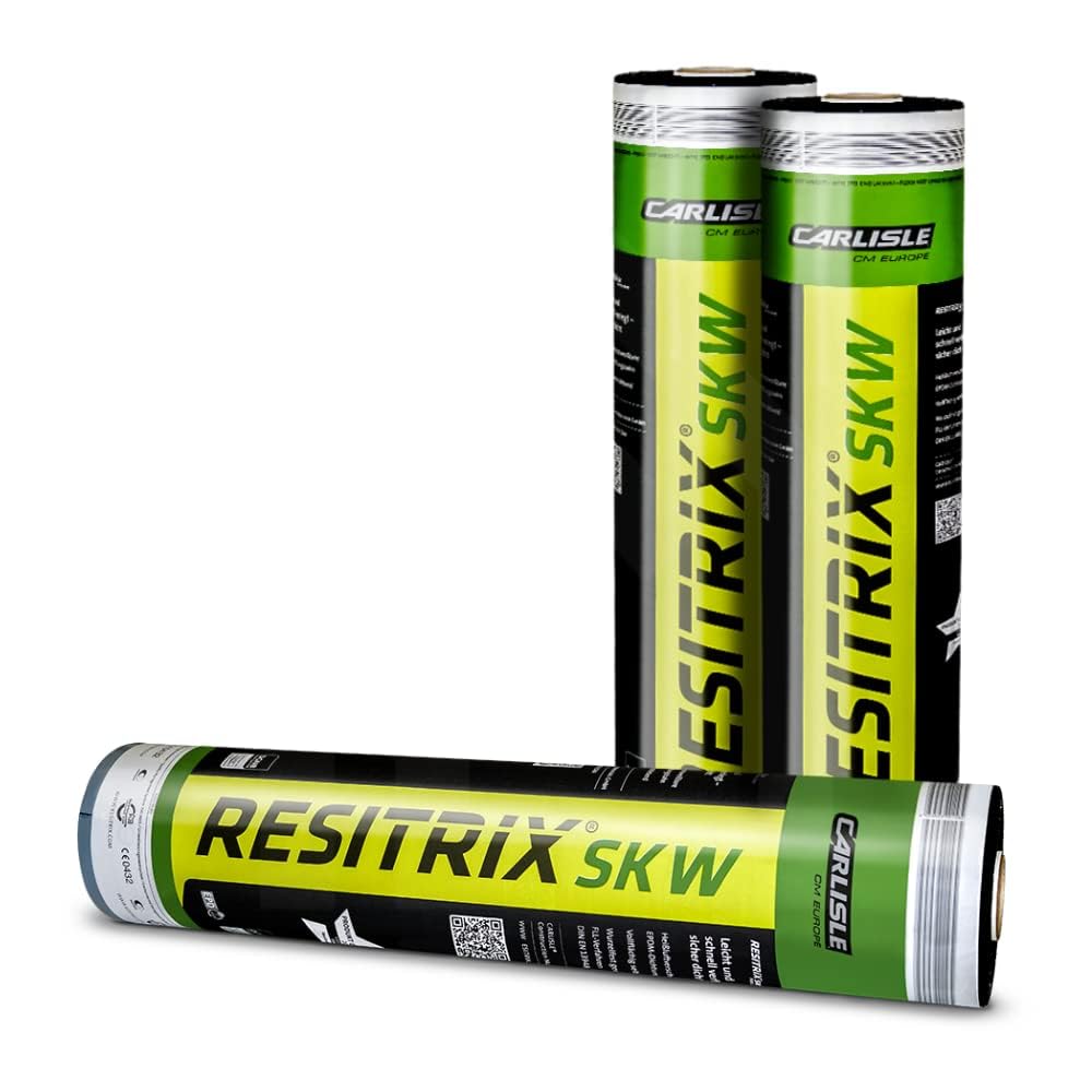 Resitrix SK W Full Bond EPDM Dichtungsbahn selbstklebend wurzelfest 500mm Breite Flachdachabdichtung