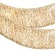 G2PLUS Champagner Gold Fransen Girlande: Glänzende Metallic Tinsel Deko, 2m Lang, 20cm Kurz für Geburtstag, Candy Bar, Hochzeit, Karneval, Festwagen, Bar