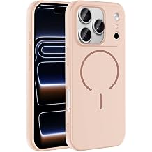 Elfia Apple iPhone 17 Pro Max ile Uyumlu K l f Silikon Mat Renkli Kamera Lens Korumal  M-Safe  arj  zellikli  nce Kapak Meta Rose Pembe
