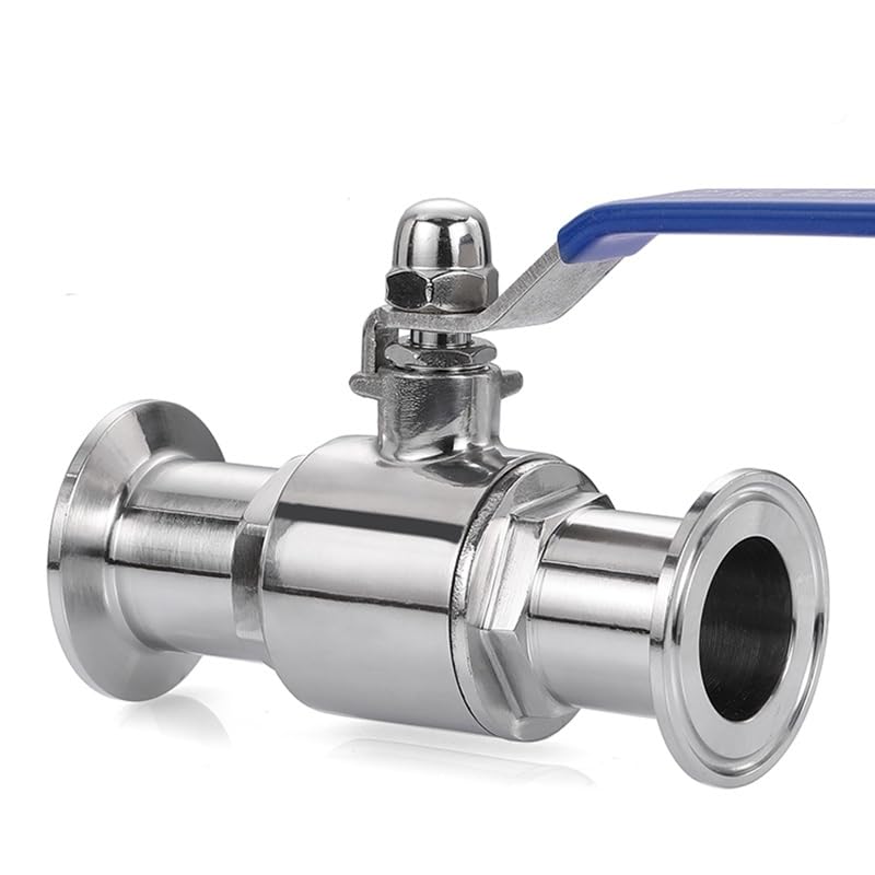 Vanne à bille sanitaire 45mm en inox 304 type virole trois pinces