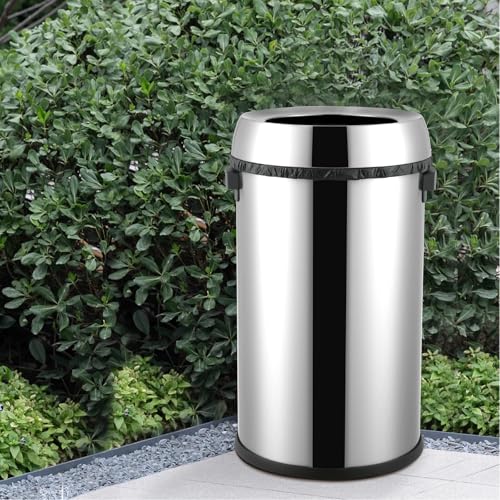 Caneca de basura acero inox 65L con tapa abierta miniatura 6