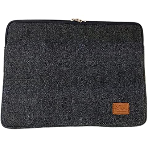 Venetto Max. 17.3 inch case protective sleeve felt bag, black mix, M Cover