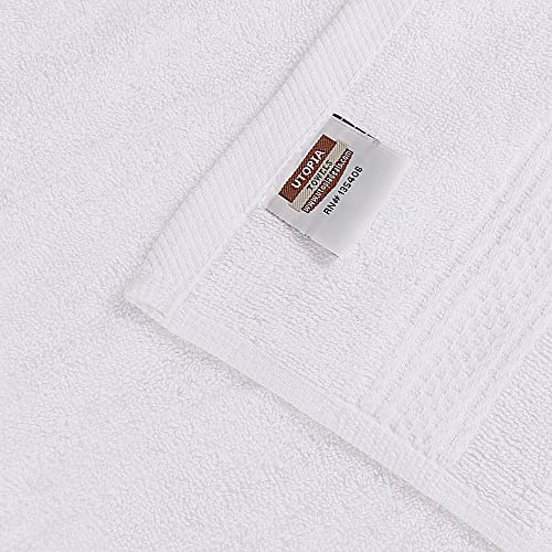 Utopia Towels 8-Piece Premium Towel Set, 2 Bath Towels, 2 Hand Towels, And 4 Wash Cloths, 600 Gsm 100% Ring Spun Cotton Highly Absorbent Towels For Bathroom, Gym, Hotel, And Spa (White) #TOP2