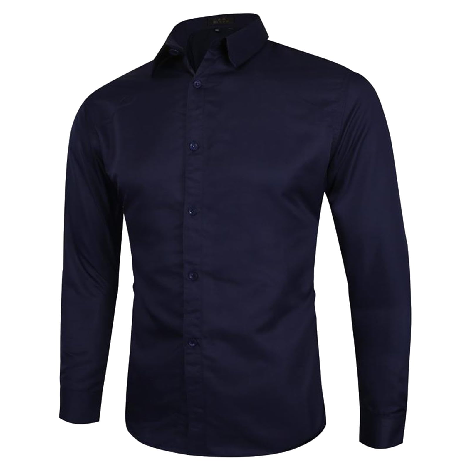 Button Down Shirt Men Long Sleeve Dress Shirts Slim Fit Western Tshirts 2025 Casual Stylish Solid Tops