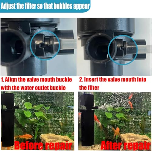 158GPH Small Aquarium Filter, UV Sterilizer for Aquarium for 10-45 Gallon Tank, Internal Pump for Turtle Betta Fish Tank Filter Silent 4-in-1 Green Killing Machine with Fish Tank Filters Deodorization