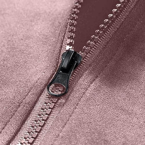 Mens Faux Suede Full Zip Hoodie Fashion Sports Hoodies Sweatshirts Loose Fit Jacket Casual Long Sleeve Shirts4