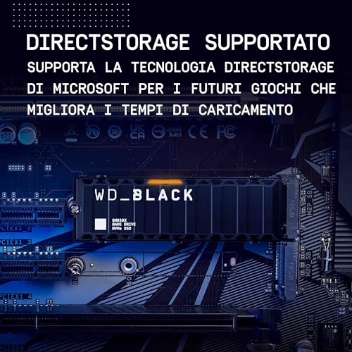 SN850X 2TB Interno SSD, M.2 2280 NVMe SSD con dissipatore di calore, con velocità fino a 7300 MB/s Lettura, 6600 MB/s in scrittura, SSD ad alte Prestazioni, PCIe Gen4, Nero - Hdd - Immagine 4