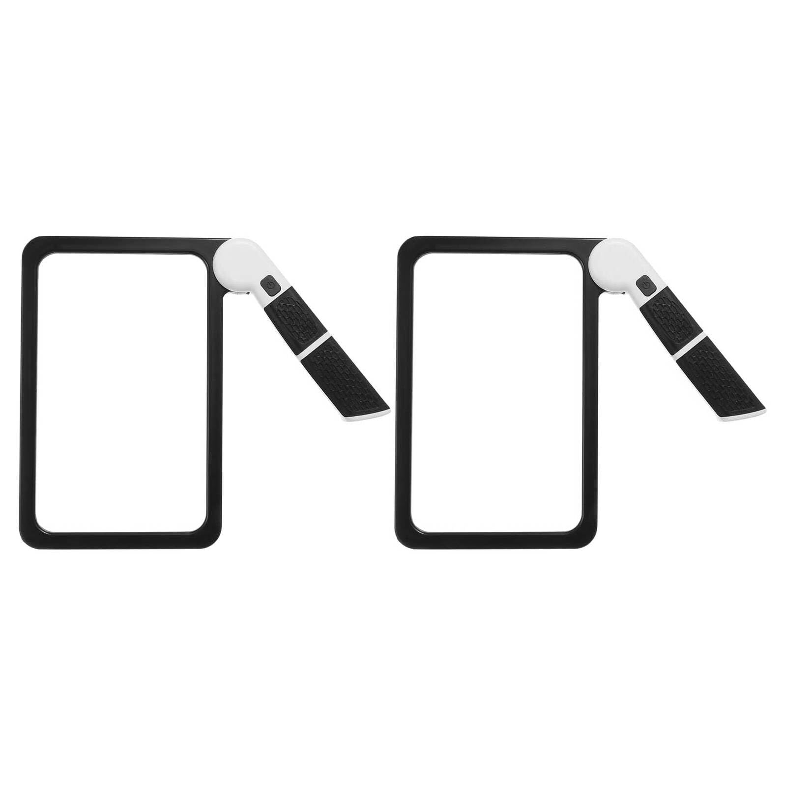 BESTonZON 2 Piezas Lupa Plegable Portátil Lupa de Lectura para Personas Mayores con Luz LED para Lectura de Libros Herramienta de Aumento Ergonómica