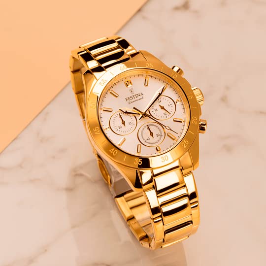 Festina Dames chronograaf kwarts horloge met roestvrij stalen armband F20400/1, armband - Image 3