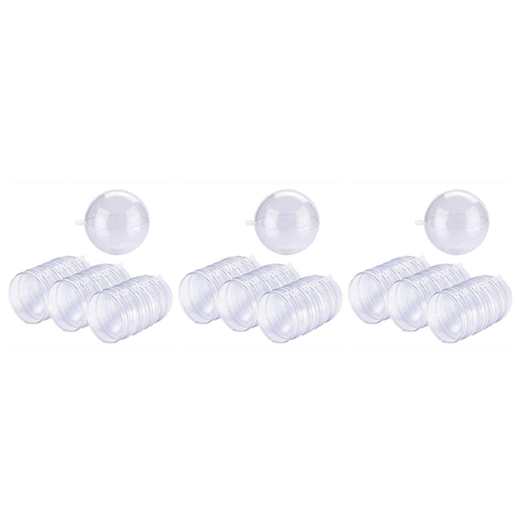 Boule transparente 70mm pour decoration sapin de Noel bricolage creatif