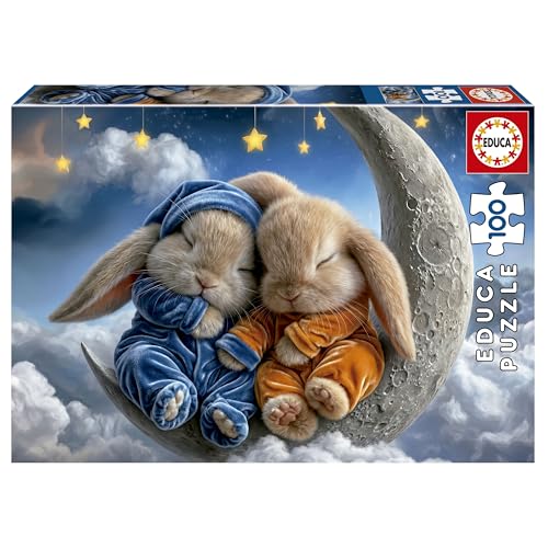 Educa - Puzzle infantil de 100 peças | sonhos de coelhos | recomendado a partir de 6 7 8 anos (20498)