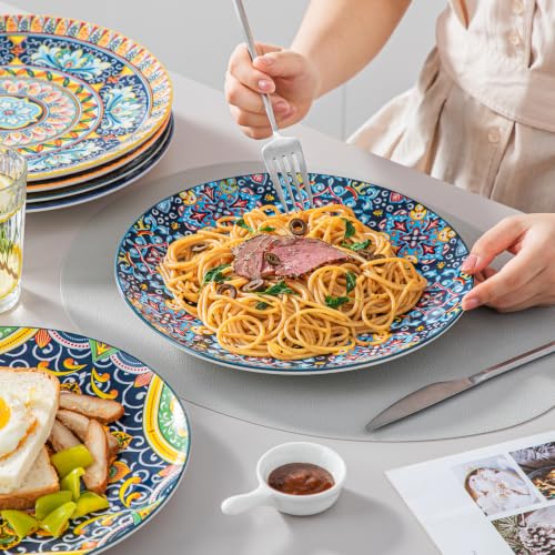 Image of vancasso Ceramic Dinner Plates Set of 6, 10.5 Inch, Microwave Safe