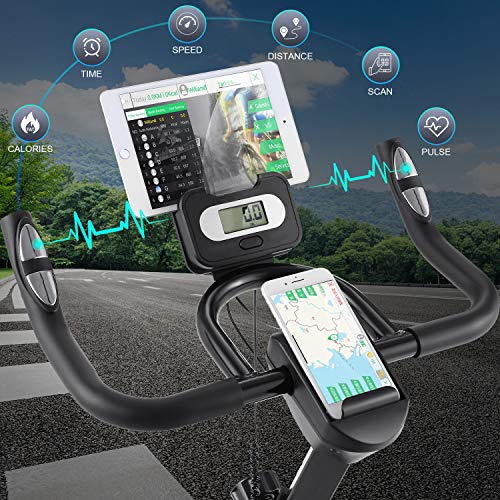 ANCHEER Heimtrainer Fahrrad Ergometer heimtrainer 120 kg mit App-Verbindung, 18 kg Schwungrad Fitnessbike mit… – Bild 3