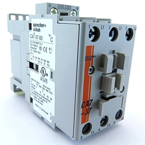 SPRECHER & SCHUH CA7-37-00-120 37A 120VAC, CONTACTOR, Non-REVERSING, Series CA7, Three Pole CONTACTORS with AC Coil