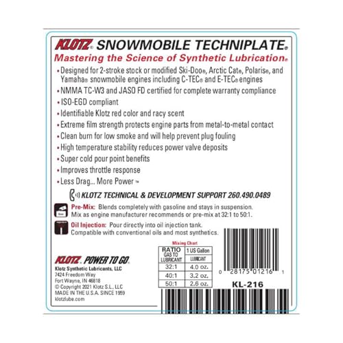 Klotz Pure Estorlin Synthetic Snowmobile Oil