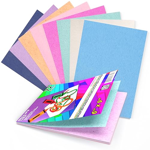 Construction Paper (3 Pack), Construction Paper Book, 9 x 12...