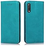 Xperia Ace II SO-41B ケース 手帳型 xperia ace ii so41b 手帳型ケース ソニー エクスペリア エース2 手帳ケース so41b ケース 手帳型 カバー Sony Xperia Ace II スマホケース 携帯ケース 保護ケース 合革 肌触りレザー ストラップホール付き 財布型 カード収納 case マグネット内蔵 スタンド機能 耐衝撃 薄型 軽量 防水 耐摩擦 シンプル 男女兼用 ビジネス風 (Sony Xperia Ace II SO-41B 対応) ターコイズ
