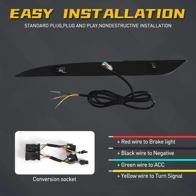 Feu stop antibrouillard dynamique LED multi-fonctions pour Model Y - 6