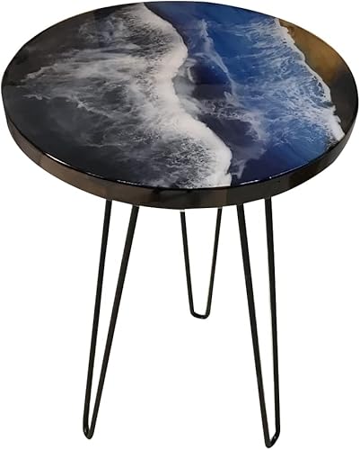 Miniatura 12 de Mesa de centro redonda 100% hecha a mano, molde de silicona, taburete de resina epoxi, mesa de exposición de cristal DIY, mesa pequeña para servir