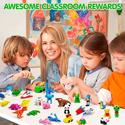 Witalent 60 Pcs Animal Erasers For Kids Pencil Erasers Puzzle Erasers Take Apart Erasers Mini Erasers Treasure Box Toys For Classroom Rewards Prizes Desk Pets For Kids Gifts Back To School Supplies #TOP3