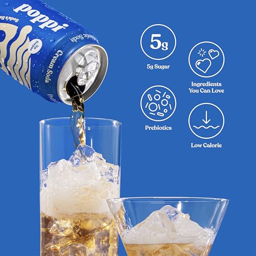 Image of Poppi Prebiotic Soda, Cream Soda, 12 Oz, 12 Pack