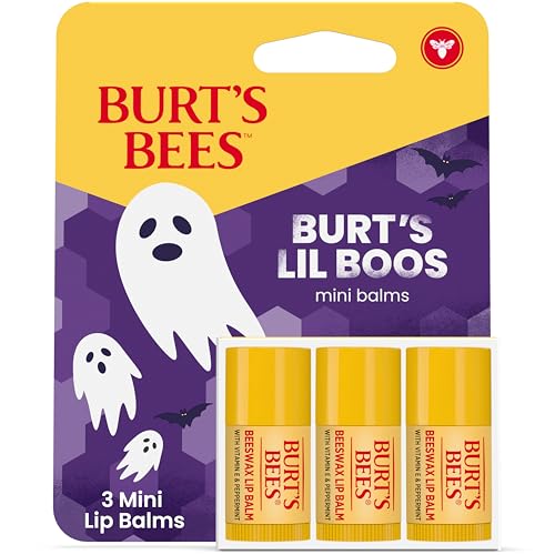 Burt's Bees Burt's Lil Boos Halloween Minis Beeswax Lip Balm Gift Set, 100% Natural Origin Lip Care, 3 Tubes, 0.049 oz. (Package May Vary)