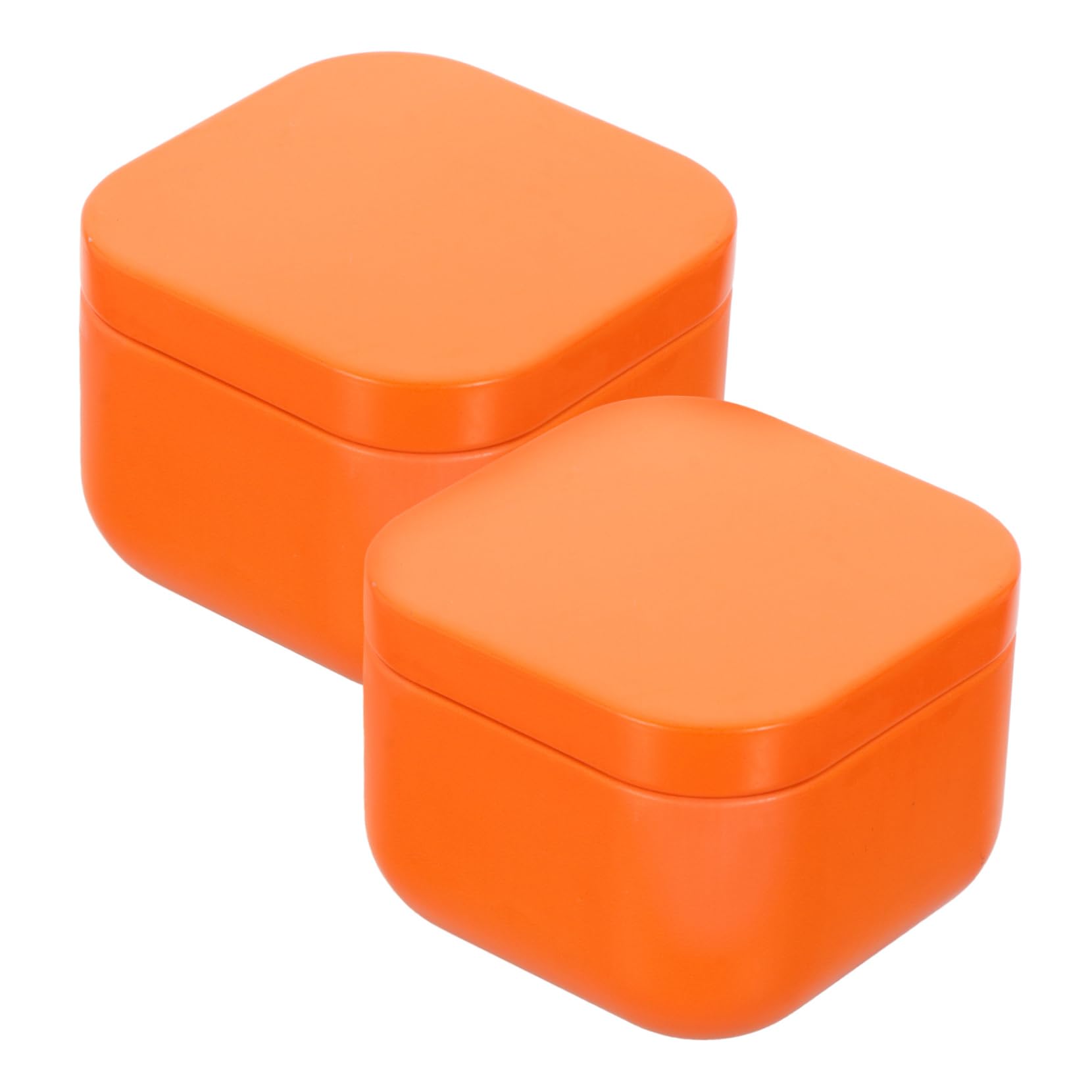 NUOBESTY 2pcs Candle Jars Square Candle Tins for Scented Containers Airtight Lids for Storing Small Crafts and Candies
