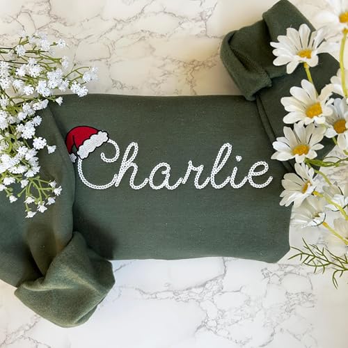 Custom Christmas Sweatshirt – Embroidered Hoodie, Personalized Shirt, Holiday Essentials Hoodie for Women & Men3