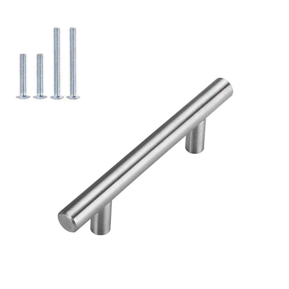 homdiy 35Pack Cabinet Handles Brushed Nickel Cabinet Hardware 3in Hole Centers Cabinet Door Handles for Kitchen Cabinets, Modern Drawer Pulls Stainless Steel Handle Pulls