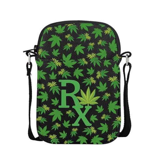 CMNIM RX&Weed Gifts Pharmacy Tech Crossbody Purse Medical Marijuana Gifts Pharmacist Rx Shoulder Bag for Thank You Gifts