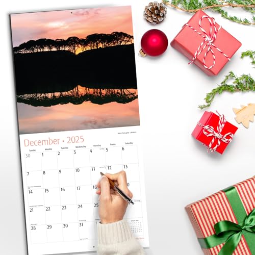 Image of RED EMBER Reflections 2025 Wall Calendar 12 Month | 12 inch x 24 inch Open | Thick & Sturdy Paper | Giftable | Nature Calendar 2025