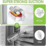 Redboat Fenêtre Cummingbird Feeder, Coupe d'aspiration forte Cumwingbird Fowerer avec 4 Ports d'alimentation, facile à nettoyer et à recharger en plastique Humming Bird Feeder, 1 Faites votre valise, 10oz