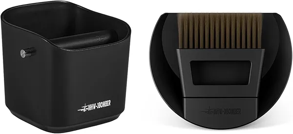 MHW-3BOMBER Coffee Knock Box Black and Hand Broom and Dustpan Set