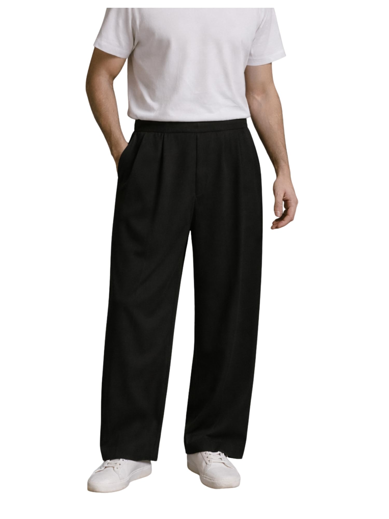 raxedo Men Korean Pants | High-Waist Relaxed Fit Trousers | Trendy Loose Fit Korean Pants for Men | Casual, Office & Everyday Wear-picture-34